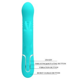 Pretty Love Hasenvibrator mit Perlen in Wassergrün – Bild 8