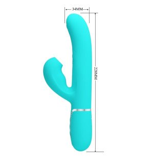 Pretty Love vibromasseur rabbit et point G 3-en-1 vert d’eau – photo 7