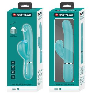 Pretty Love vibromasseur rabbit et point G 3-en-1 vert d’eau – photo 11