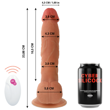 Cyber Silicock realistische dildo met afstandsbediening 23,88 cm