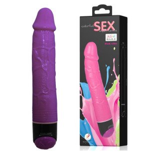 BAILE realistyczny wibrator 23 cm w kolorze liliowym – zdjęcie 2