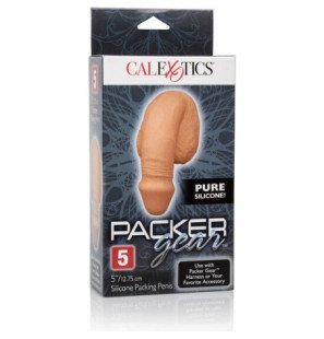 Silikonowy packer 12,75 cm, karmelowy – zdjęcie 3