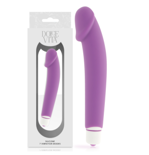 Realistisch geformter Silikonvibrator Dolce Vita in Lila – Bild 2
