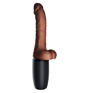Realistischer Dildo 25 mm King Cock Plus Triple Threat, braun – Bild 1