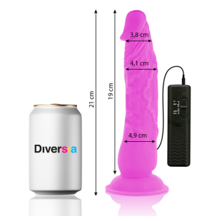 DIVERSIA, flexibler Vibrationsdildo, lila, 21 cm – Bild 3