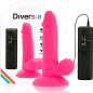 DIVERSIA flexible vibrating dildo 17 cm pink – image 2