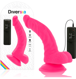 DIVERSIA Flexible Vibrating Dildo 21,5 cm with a 4,5 cm Diameter – image 2