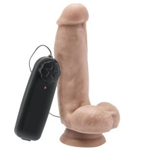 GET REAL dildo 12 cm z naturalnie wibrującymi jądrami – zdjęcie 1