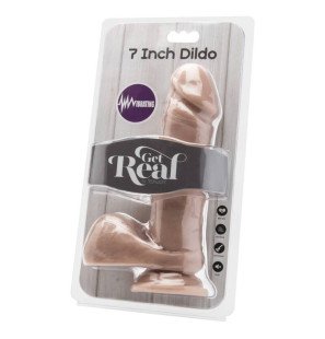 GET REAL realistische vibrerende dildo met testikelen 18 cm – foto 2
