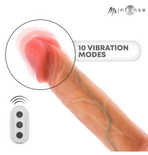Logan silicone vibrator dildo with warming function and remote control 20 cm – image 5