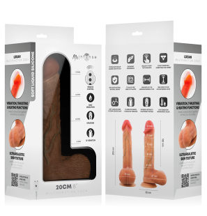 Logan silicone vibrator dildo with warming function and remote control 20 cm – image 11