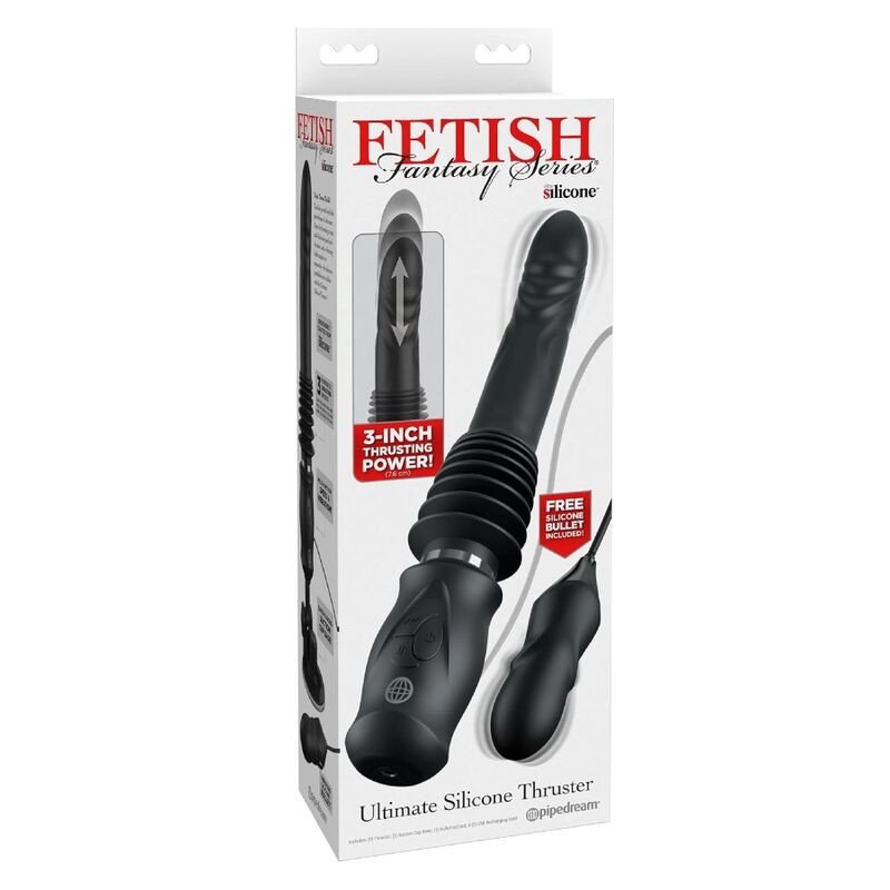 Automatic silicone thrusting vibrator with vibration and suction cup – image 1