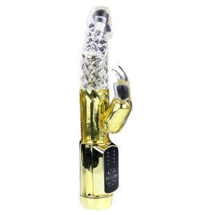 BAILE gouden rabbit vibrator van 23 cm met roterende stimulatie
