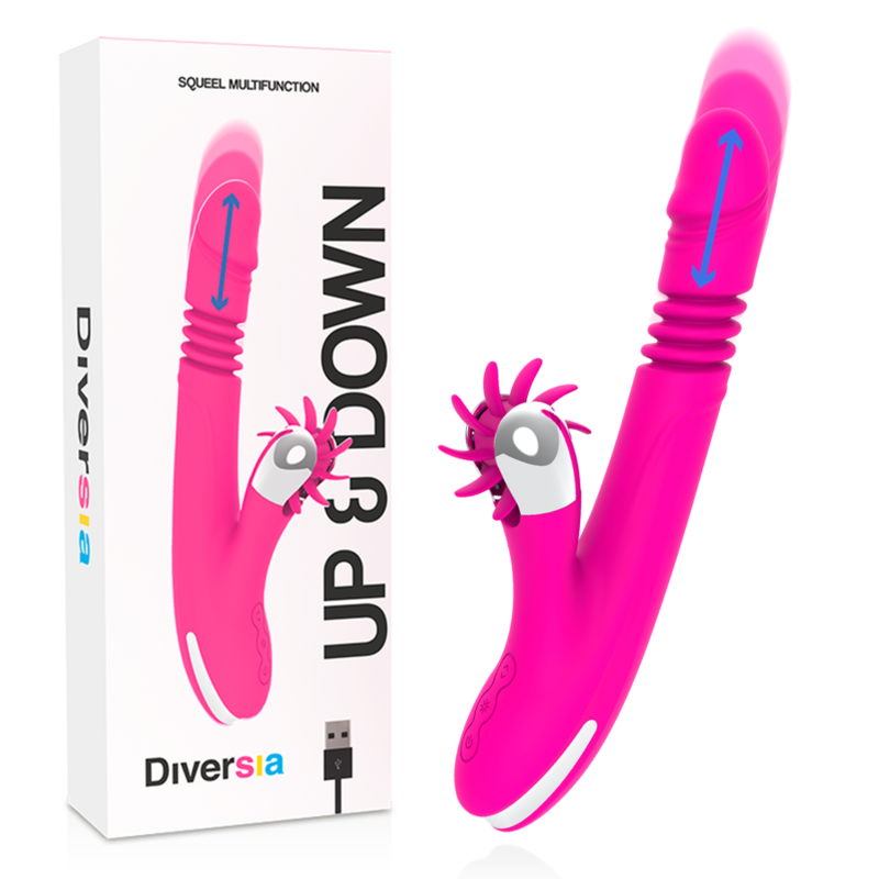 DIVERSIA Rabbit Vibrator 24 cm with Up-and-Down Motion – image 1