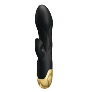 Pretty Love luxe oplaadbare vibrator zwart met vergulde afwerking – foto 1