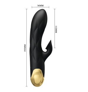 Pretty Love vibromasseur rechargeable de luxe noir avec finition dorée – photo 4