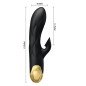 Pretty Love vibromasseur rechargeable de luxe noir avec finition dorée – photo 4