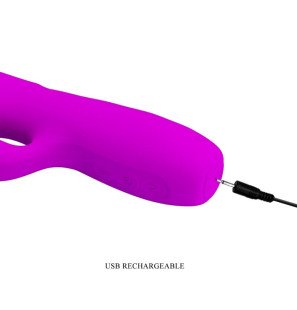 Vibromasseur lapin rechargeable violet Pretty Love Melanie – photo 7
