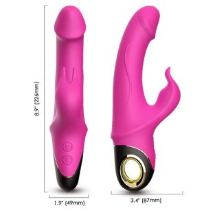 ARMONY rabbit vibrator with rotating function 49 mm fuchsia – image 1