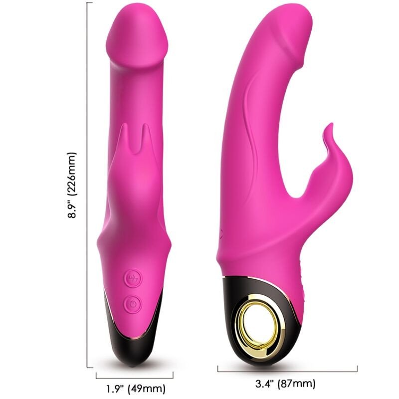 ARMONY rabbit vibrator with rotating function 49 mm fuchsia – image 1