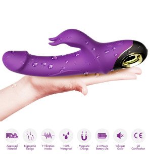 Armony Meteor Kaninchenvibrator lila 49 mm – Bild 3