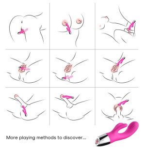Armony Fuchsia vibromasseur rabbit pour le bien-être intime, format 46 mm – photo 2