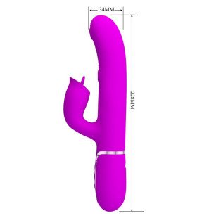 Pretty Love Rabbit Vibrator with Fuchsia Licking Feature – image 2