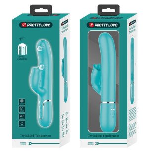 Vibromasseur lapin Pretty Love vert d’eau pour une stimulation ciblée – photo 4