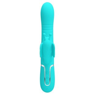 Pretty Love multifunctionele konijnvibrator met vlinderdetail – foto 2