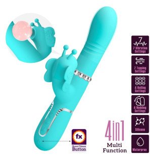Pretty Love Multifunctional Rabbit Vibrator with Butterfly Detail – image 10