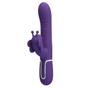 Pretty Love multifunctionele rabbit vibrator met vlindervormige stimulatie
