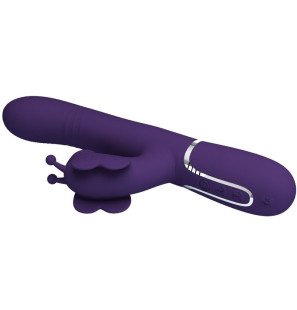 Pretty Love multifunctionele rabbit vibrator met vlindervormige stimulatie