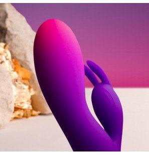 ROCKS-OFF Glo-Girl fioletowy wibrator typu króliczek 171 mm – zdjęcie 2