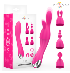 Intense Cher vibrator with 20 vibration patterns and interchangeable attachments – image 1