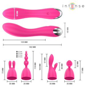 Intense Cher vibrator with 20 vibration patterns and interchangeable attachments – image 3