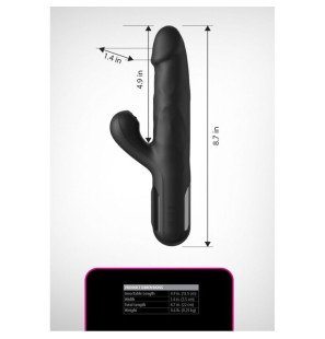 Sonix Silicone Rabbit Vibrator, Black, 23 cm – image 6