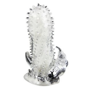 Wibrująca przedłużka penisa Baile z motywem królika 18 cm – zdjęcie 1