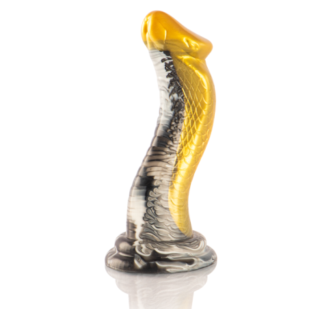 Drakon grote siliconen dildo met gele Cobra-vorm