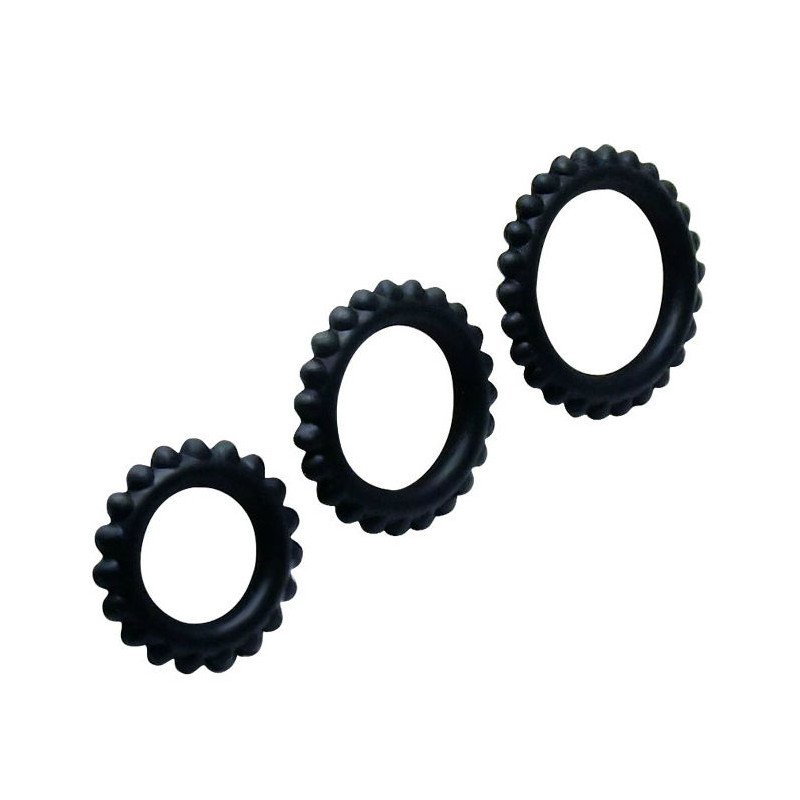 BAILE FOR HIM black penis ring set with 3 rings in different sizes – image 1 BAILE FOR HIM black penis ring set with 3 rings in different sizes – image 1