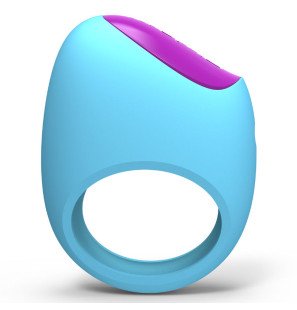 PICOBONG Remoji Lifeguard anneau pénien vibrant avec application – bleu – photo 1
