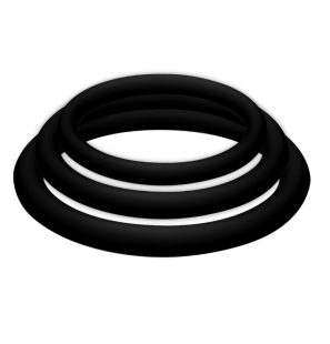 JOYDIVISION POTENZDUO Black Penis Rings in 3 Sizes – image 1