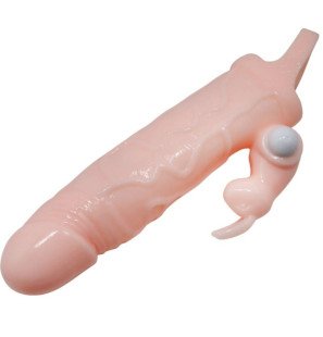 Vibrating penis sleeve with rabbit 16,5 cm – image 3