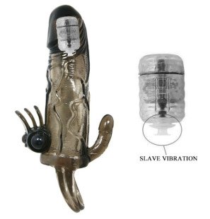 Vibromasseur Baile Brave avec gaine pénienne et stimulation anale 16,5 cm – photo 1