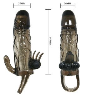 Baile Brave wibrator z nakładką na penisa i stymulacją analną 16,5 cm – zdjęcie 9