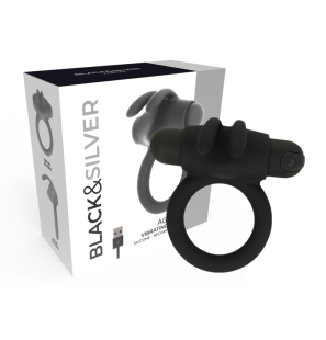 Vibrating penis ring Agron Ring 2.0 by Black and Silver, 3,6 cm – image 2