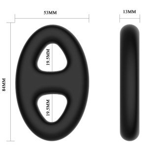 Anneau pénien en silicone double ovale Crazy Bull 84 mm – photo 6