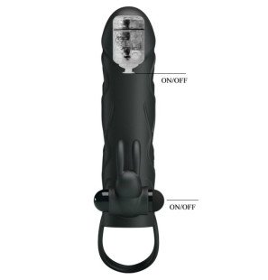 Pretty Love silikonowa nakładka na penisa z wibracjami 14 cm – zdjęcie 4
