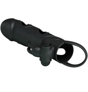 Pretty Love silikonowa nakładka na penisa z wibracjami 14 cm – zdjęcie 5