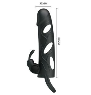 Pretty Love Silikon-Penishülle mit Vibration 14 cm – Bild 6
