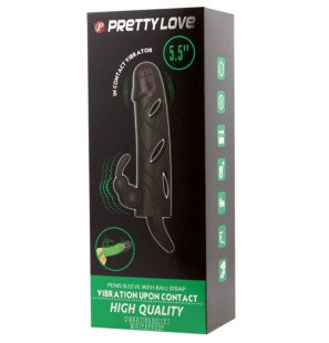 Pretty Love Silikon-Penishülle mit Vibration 14 cm – Bild 8